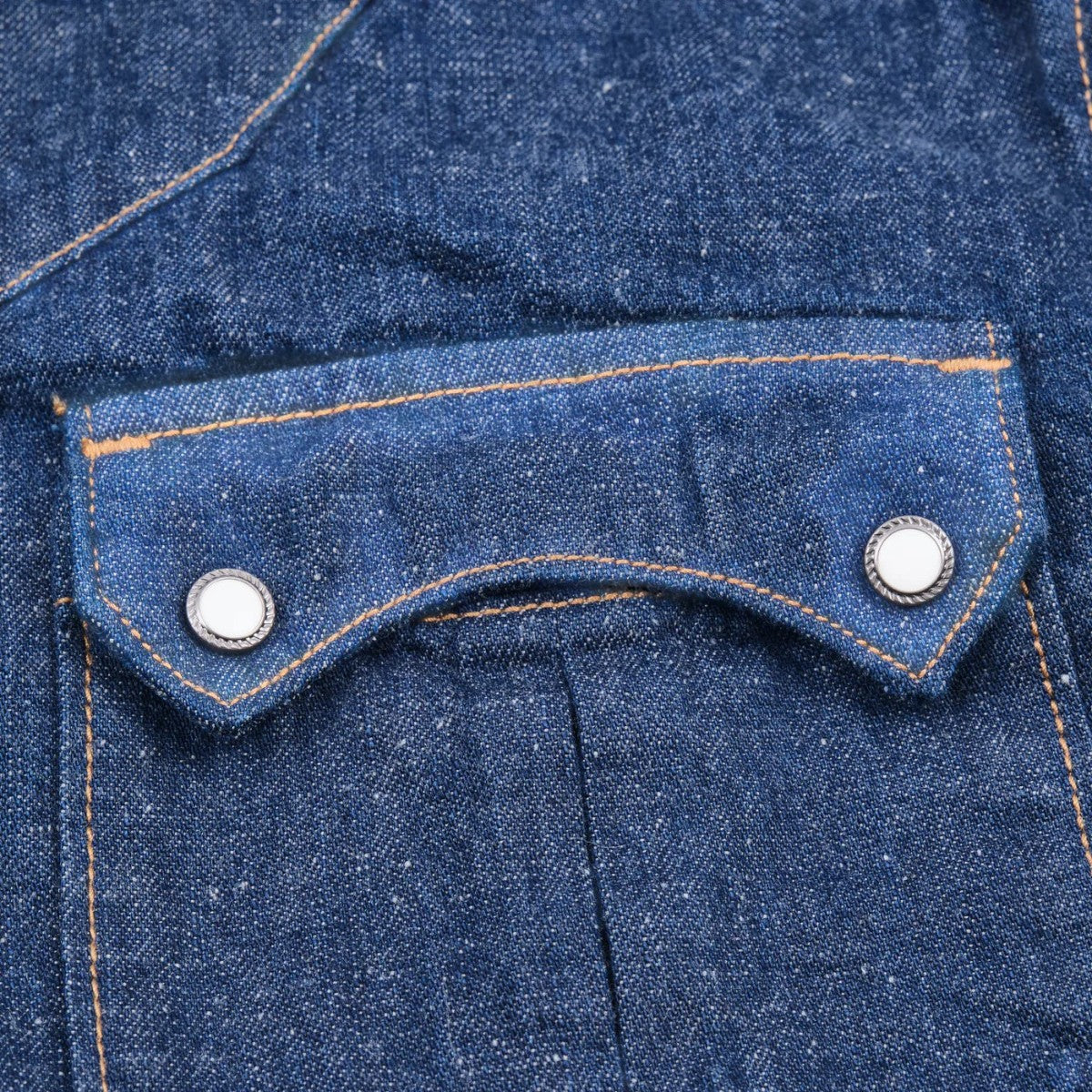 MILWORK Sinclair Royal Blue denim western shirt with double needle stitching and rope-rimmed snaps.