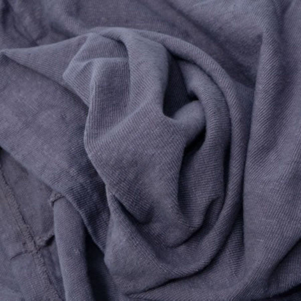 MILWORK No.8 Slub Nep Short Sleeve T-Shirt in purple navy. Durable 9.5 oz. organic cotton jersey with unique slub texture and neps.