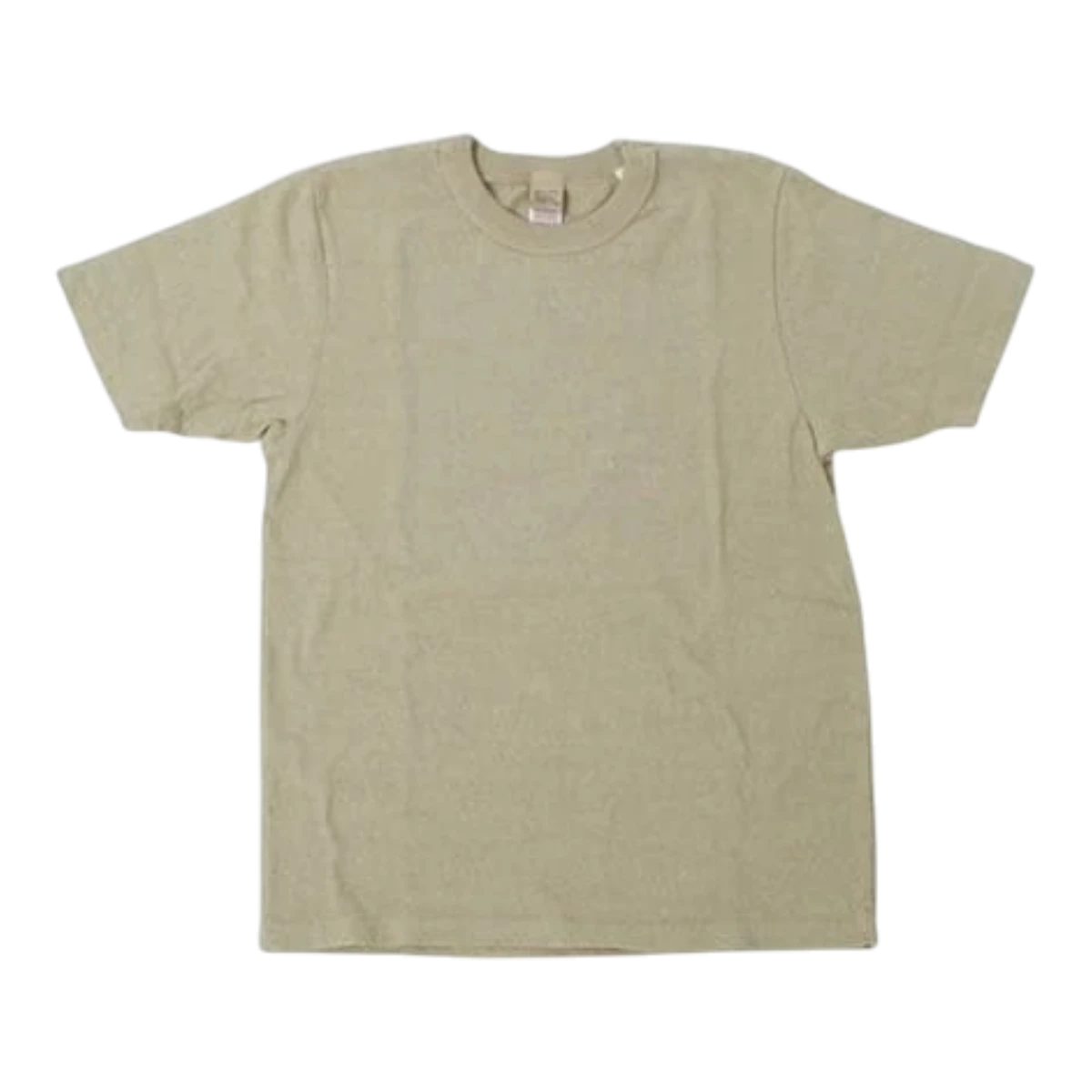 MILWORK No.8 Slub Nep Short Sleeve T-Shirt in sand beige. Durable 9.5 oz. cotton jersey with unique slub texture and neps.