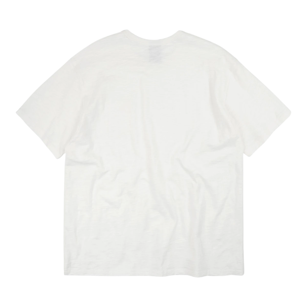 MILWORK white slub cotton crew neck short sleeve pocket tee with a relaxed fit.