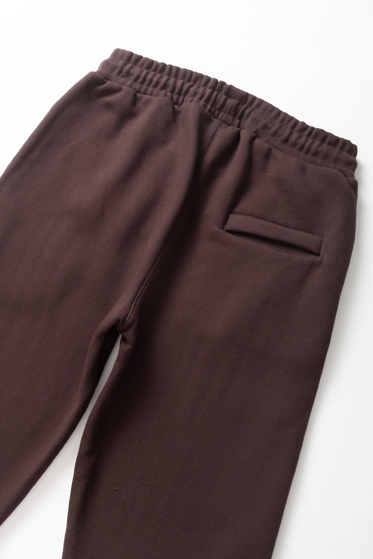 MILWORKS coffee brown 16oz organic cotton heavyweight sweatpants with elastic waistband and back pocket detail