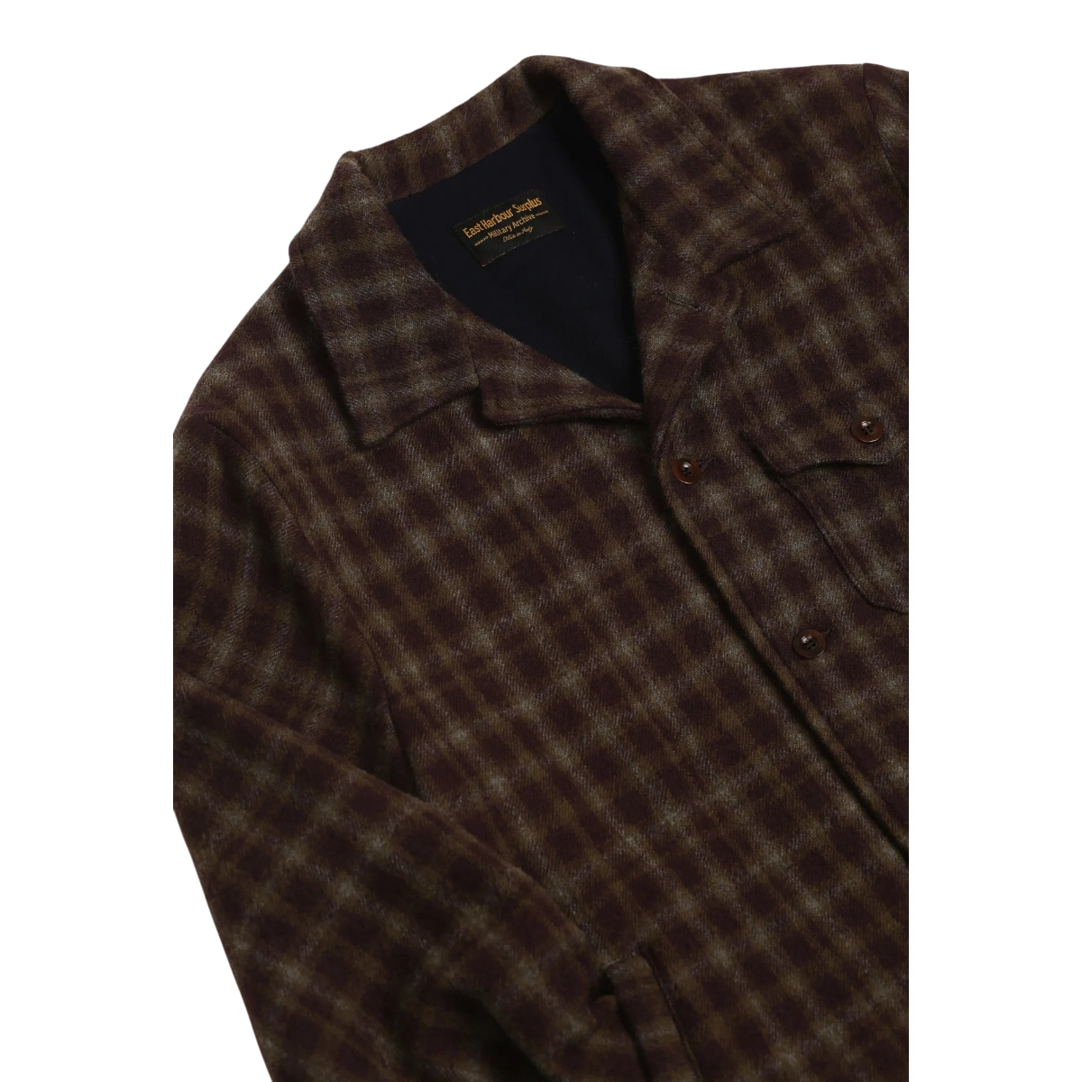 MILWORKS East Harbour Surplus Conroy sports jacket in bordeaux virgin wool with a subtle check pattern