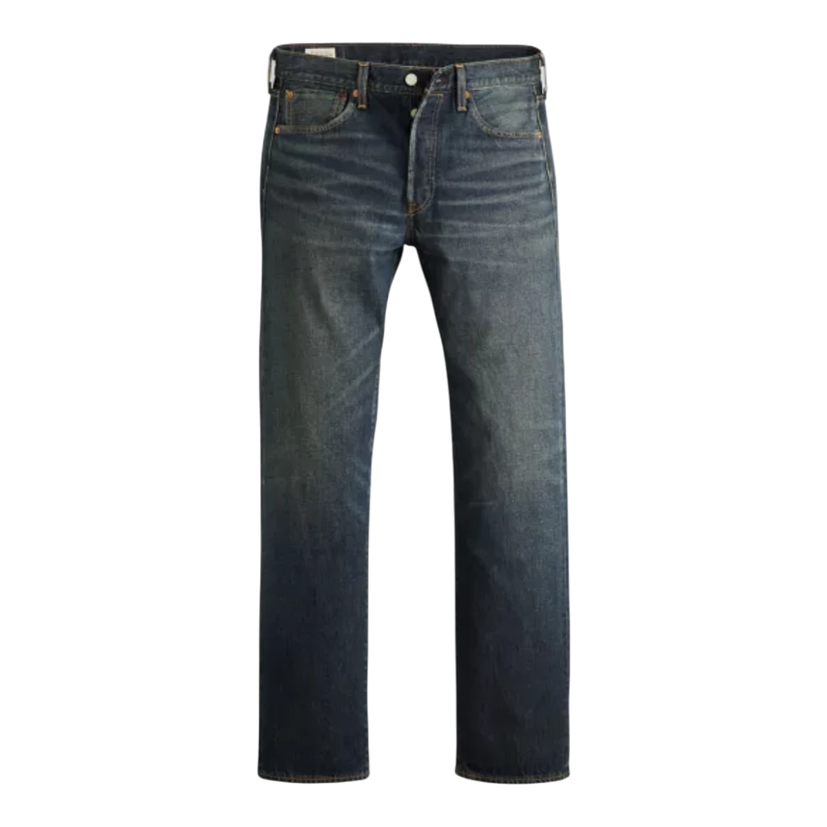 MILWORKS Levi's 501 Original selvedge jeans in Bounty Hunter dark wash with a classic straight leg fit.