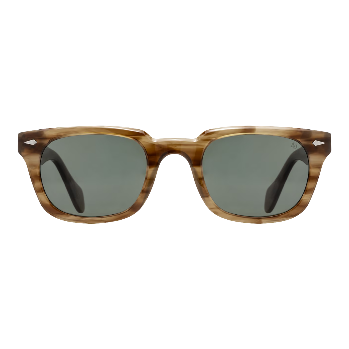MILWORKS Manhattan sunglasses in honey acetate with polarized lenses and iconic spearhead temple decor.