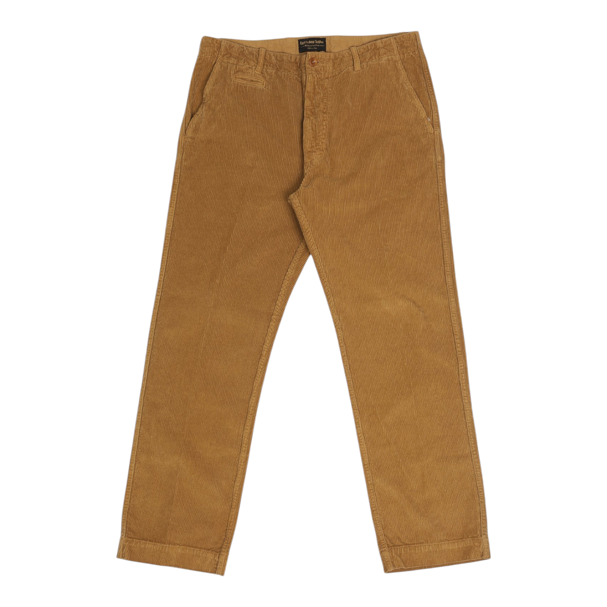 MILWORKS East Harbour Surplus Axel mustard corduroy chinos in a relaxed fit made from 100% washed cotton.