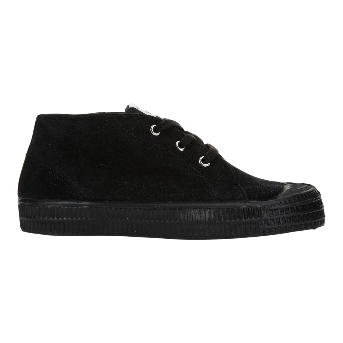 MILWORKs NG Lone Star black suede chukka boots with natural rubber soles and cotton laces.