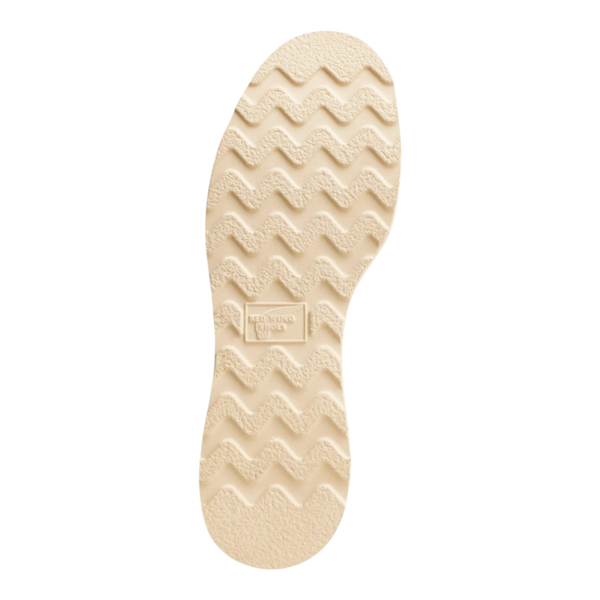 MILWORKS Red Wing Heritage Shop Moc Oxford cream-colored Traction Tred wedge outsole with signature tread pattern
