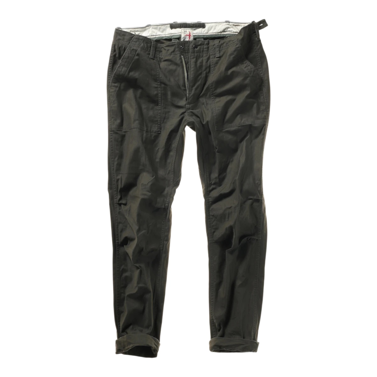 MILWORKS Relwen Supply Pant in dark smoke grey with utility-style pockets and a relaxed, tapered fit.