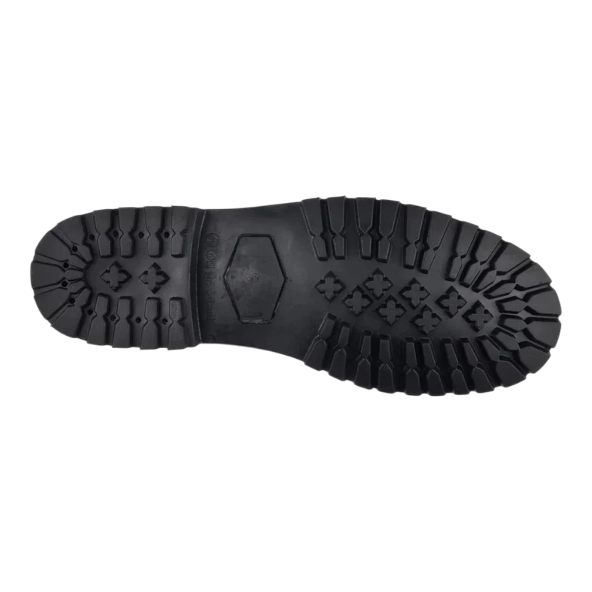 MILWORKS Sebago Dan Lug loafer black rubber commando sole with deep tread pattern for traction