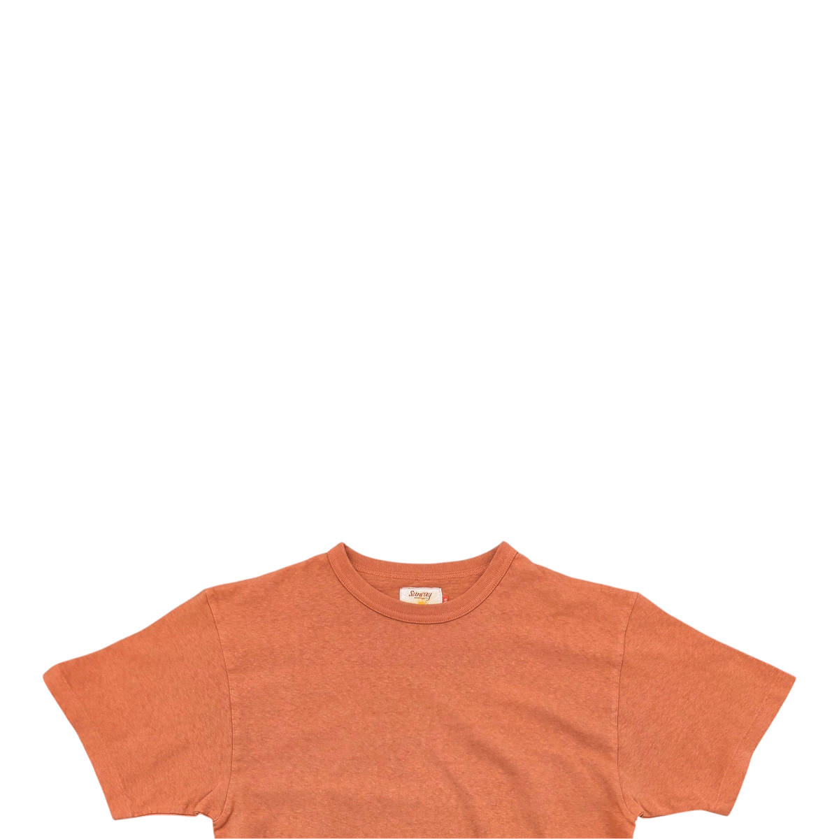 MILWORKS Sunray Sportswear Haleiwa loopwheel t-shirt in autumn leaf orange recycled cotton jersey