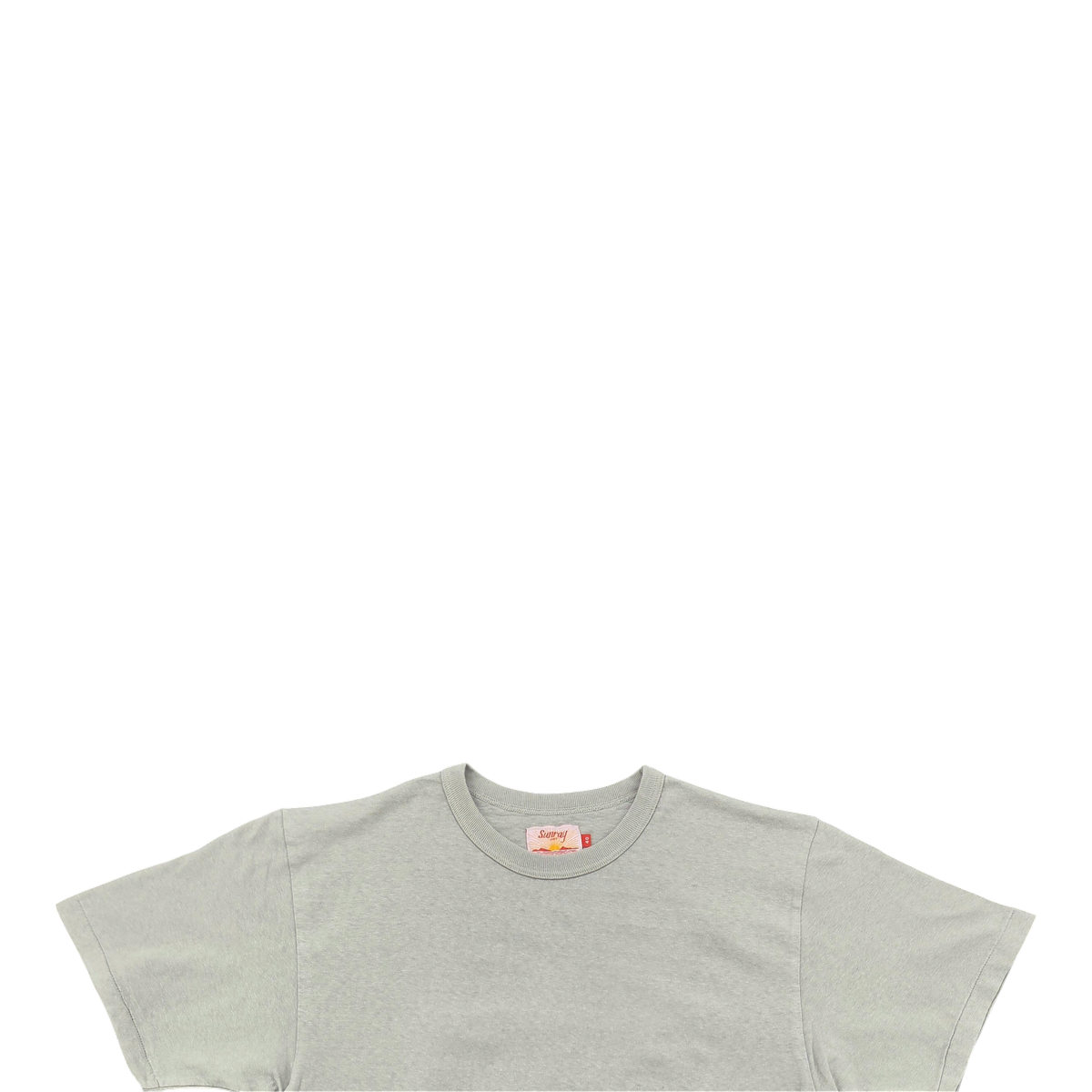 MILWORKS Sunray Sportswear Haleiwa loopwheel t-shirt in desert sage recycled cotton with a durable crew neckline