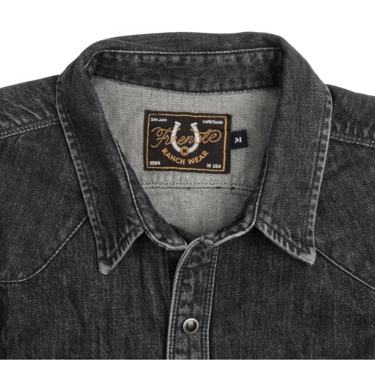 Modern Western 11oz Black Stone Washed Denim - Shirt
