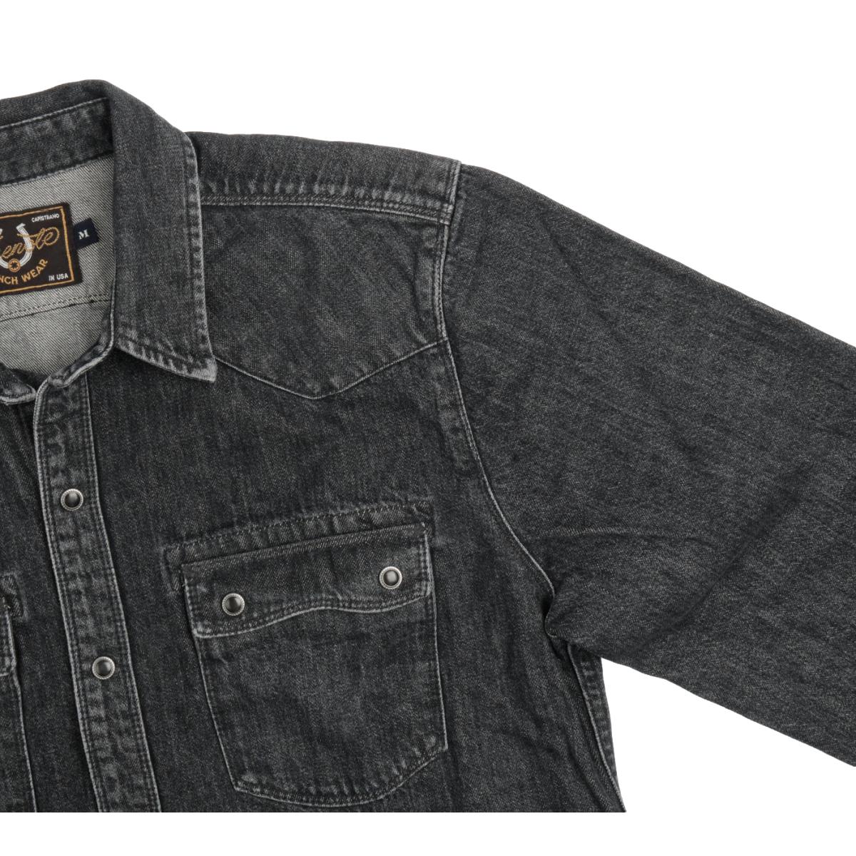Modern Western 11oz Black Stone Washed Denim - Shirt
