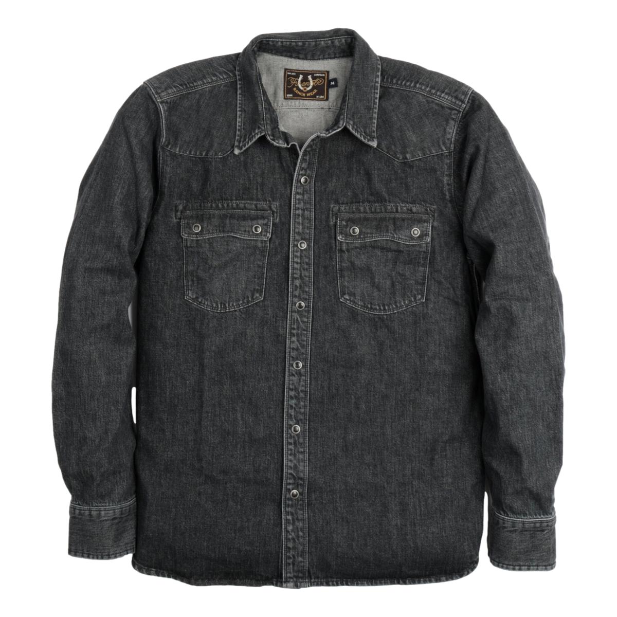 Modern Western 11oz Black Stone Washed Denim - Shirt