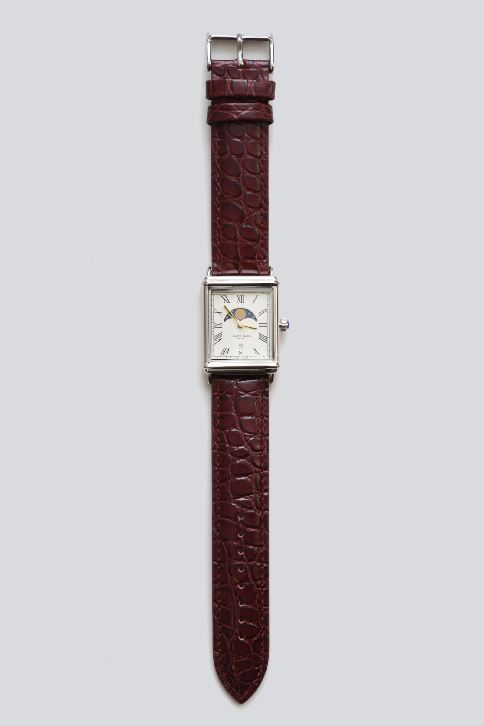 Moonphase Watch: Oxblood Lizard - Ox-Blood Lizard Cow
