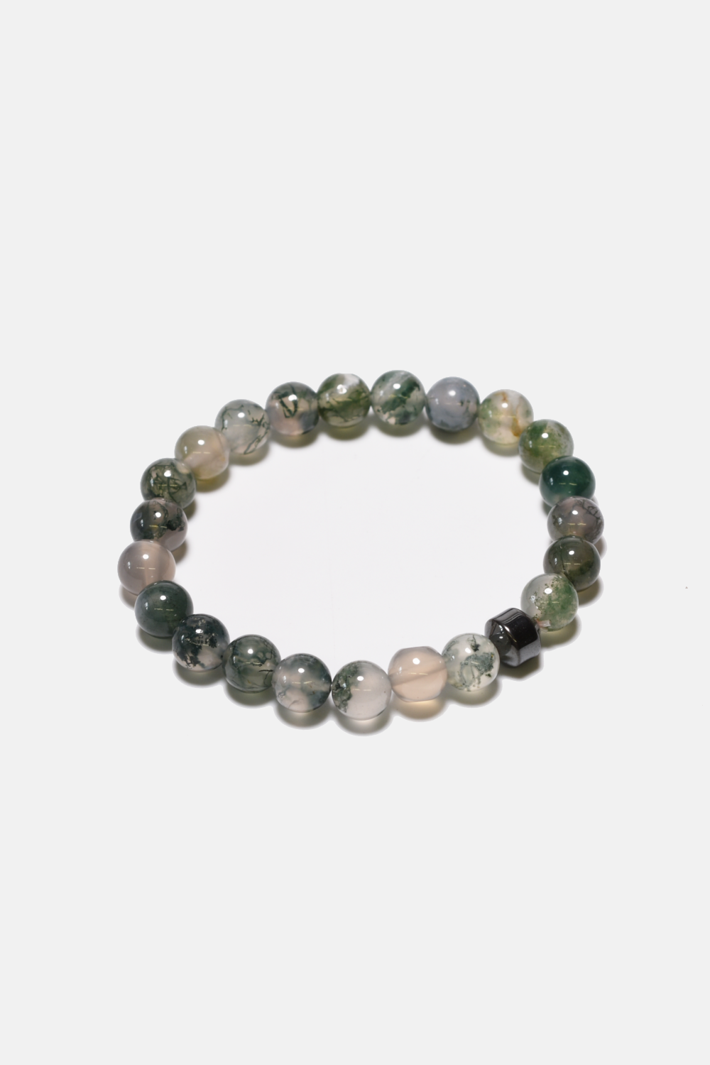 Moss Agate 8mm Bracelet - Bracelet