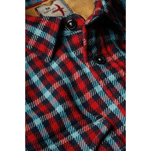 Mountain Flannel Red Navy Lt Blue Jumbo Check - Shirts