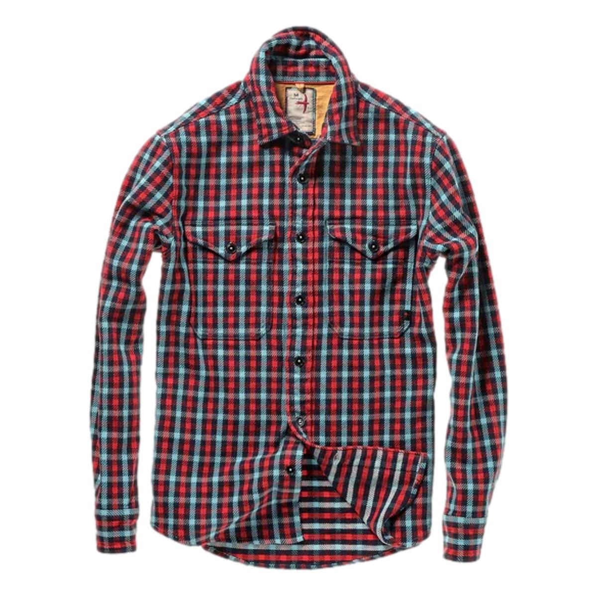 Mountain Flannel Red Navy Lt Blue Jumbo Check - Shirts