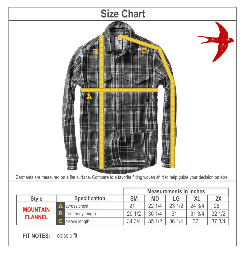 Mountain Flannel Red Tartan - Shirts