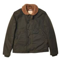 N 1 Deck Army Green Waxed Canvas Jacket Deck Jacket