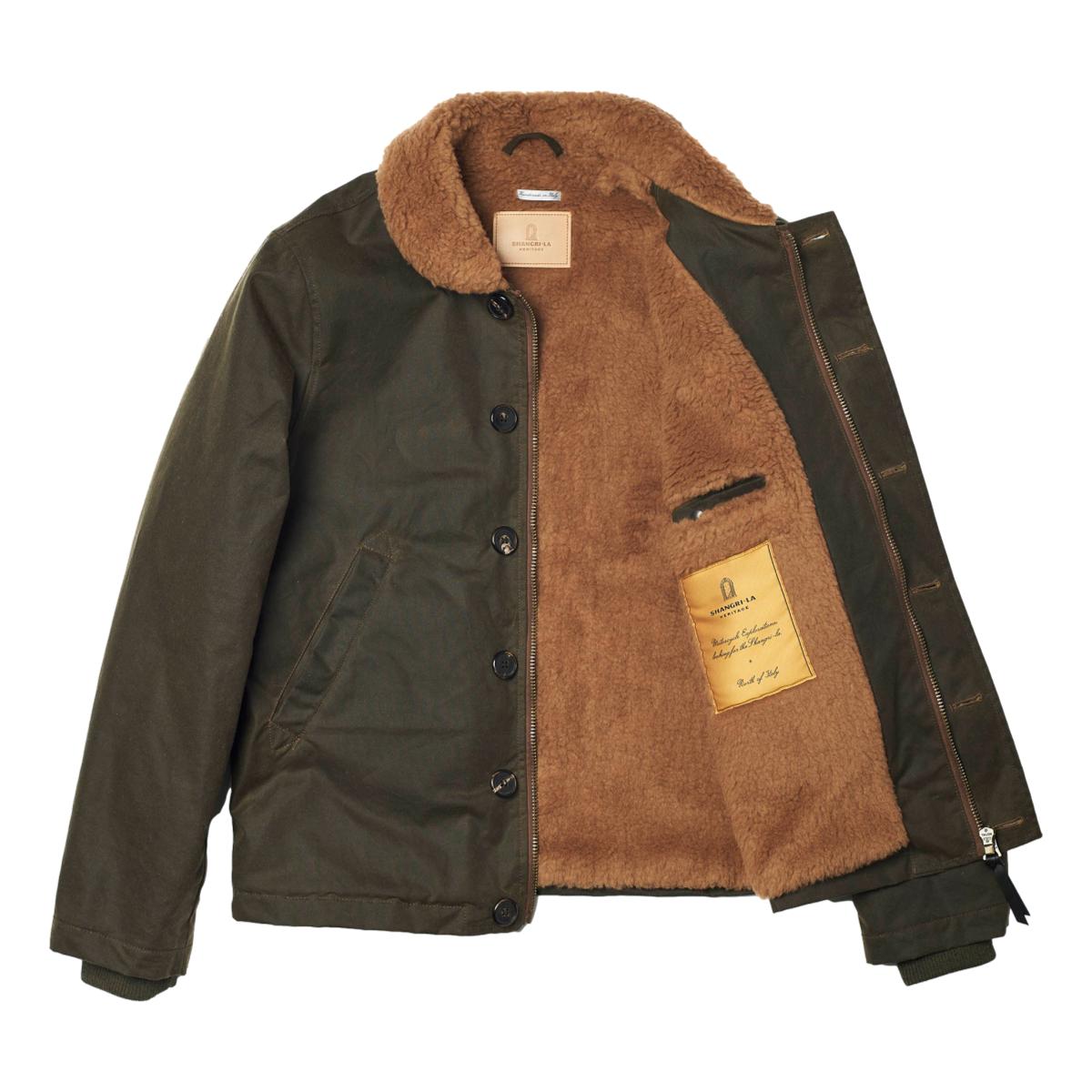 N 1 Deck Army Green Waxed Canvas Jacket Deck Jacket