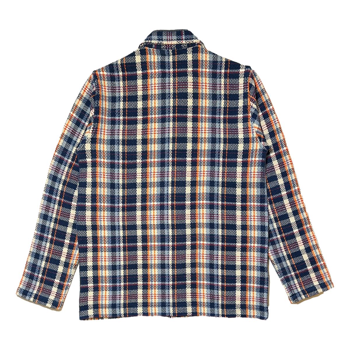 N°106 Shirt Jacket Orange Blue Plaid - Shirts Jacket