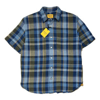 N°114 Lax Short Sleeve Shirt Blue Green Plaid - Short