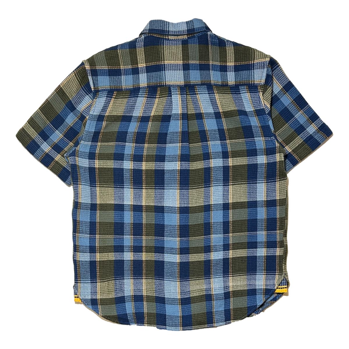 N°114 Lax Short Sleeve Shirt Blue Green Plaid - Short