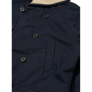 Navy Brushed Polytech Sherpa Reversible Mackinaw Jacket