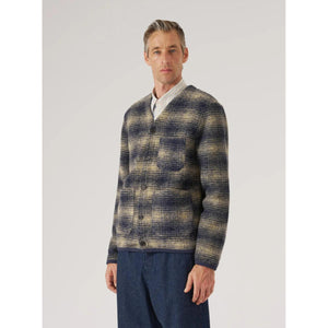 Navy Uist Fleece Cardigan - Cardigan