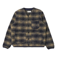 Navy Uist Fleece Cardigan - Cardigan