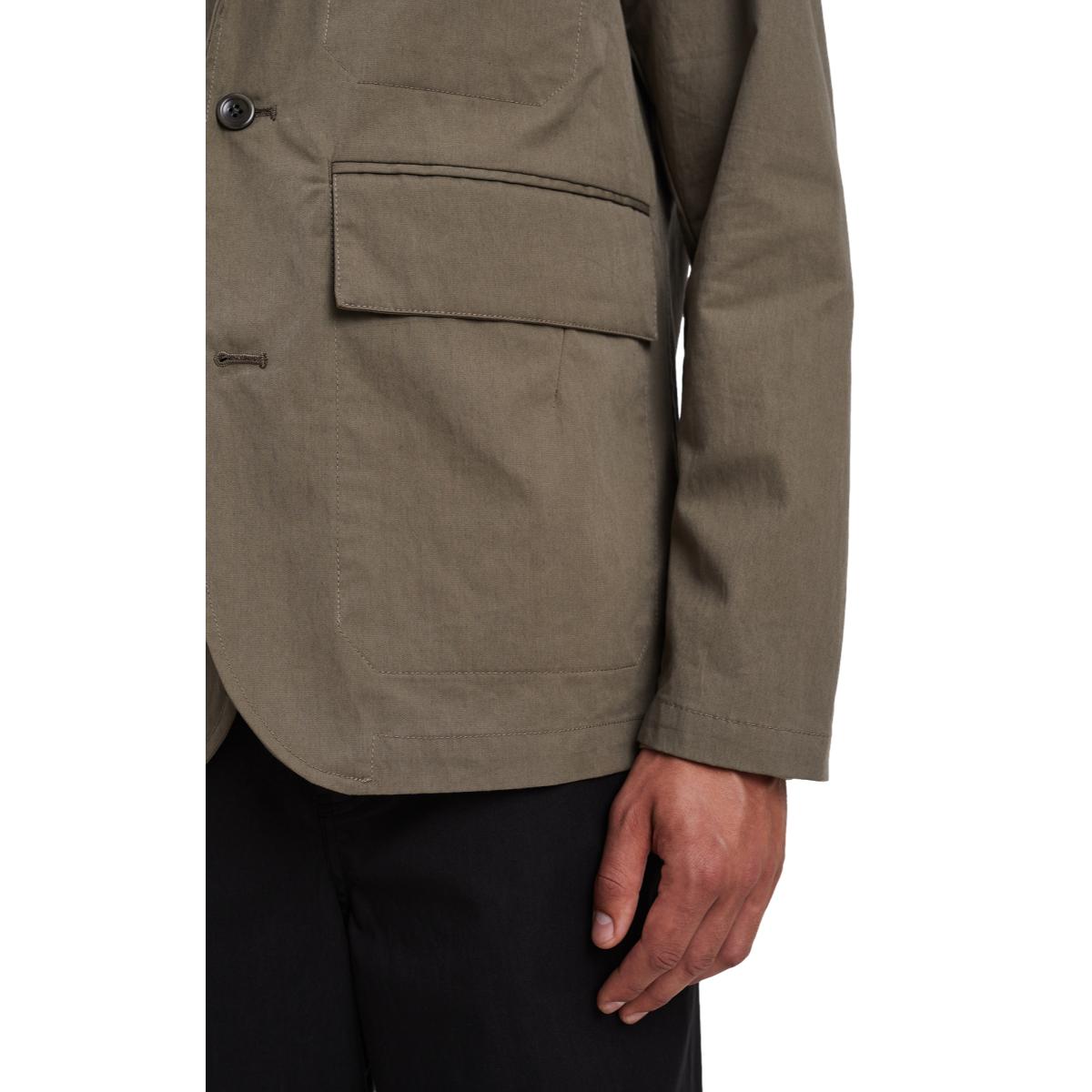 Nilas Fine Broken Twill Work Jacket Sediment Green - Blazer