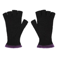 No Fingers In There Ribbed Gloves Black - Gloves