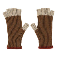 No Fingers In There Ribbed Gloves Wood - Gloves