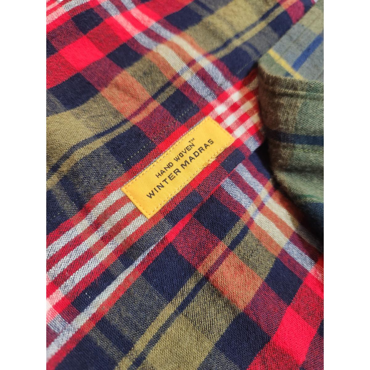 No103 Contrast Panel Button Down Patchwork Shirts