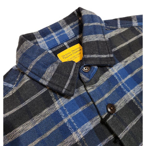 No111 Round Tail Over Shirt in Charcoal Blue Shirts
