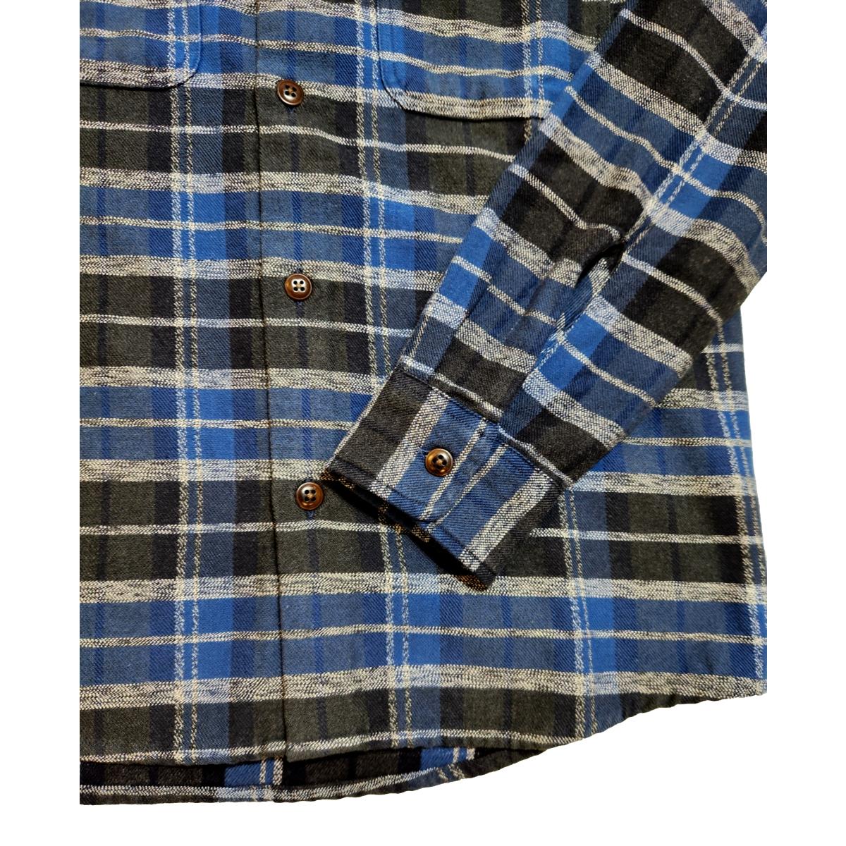 No111 Round Tail Over Shirt in Charcoal Blue Shirts