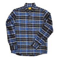 No111 Round Tail Over Shirt in Charcoal Blue Shirts