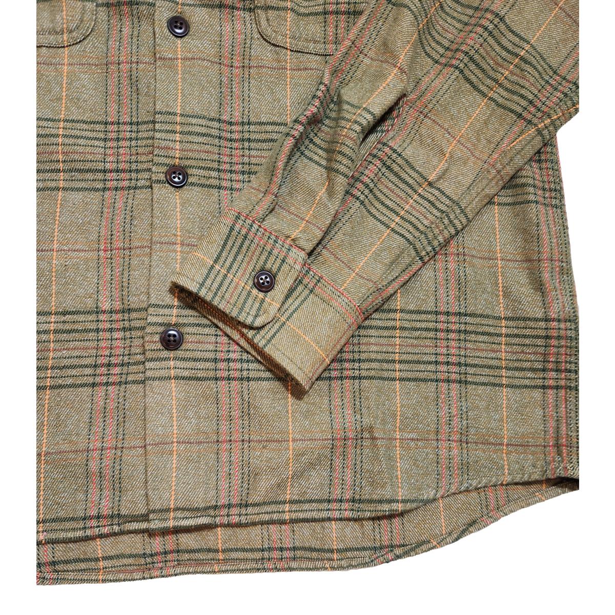 No111 Round Tail Over Shirt in Deep Khaki Shirts