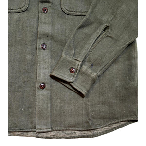 No111 Round Tail Over Shirt in Field Green Shirts