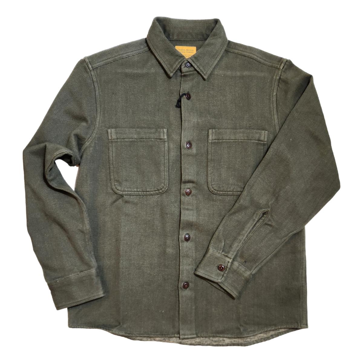 No111 Round Tail Over Shirt in Field Green Shirts