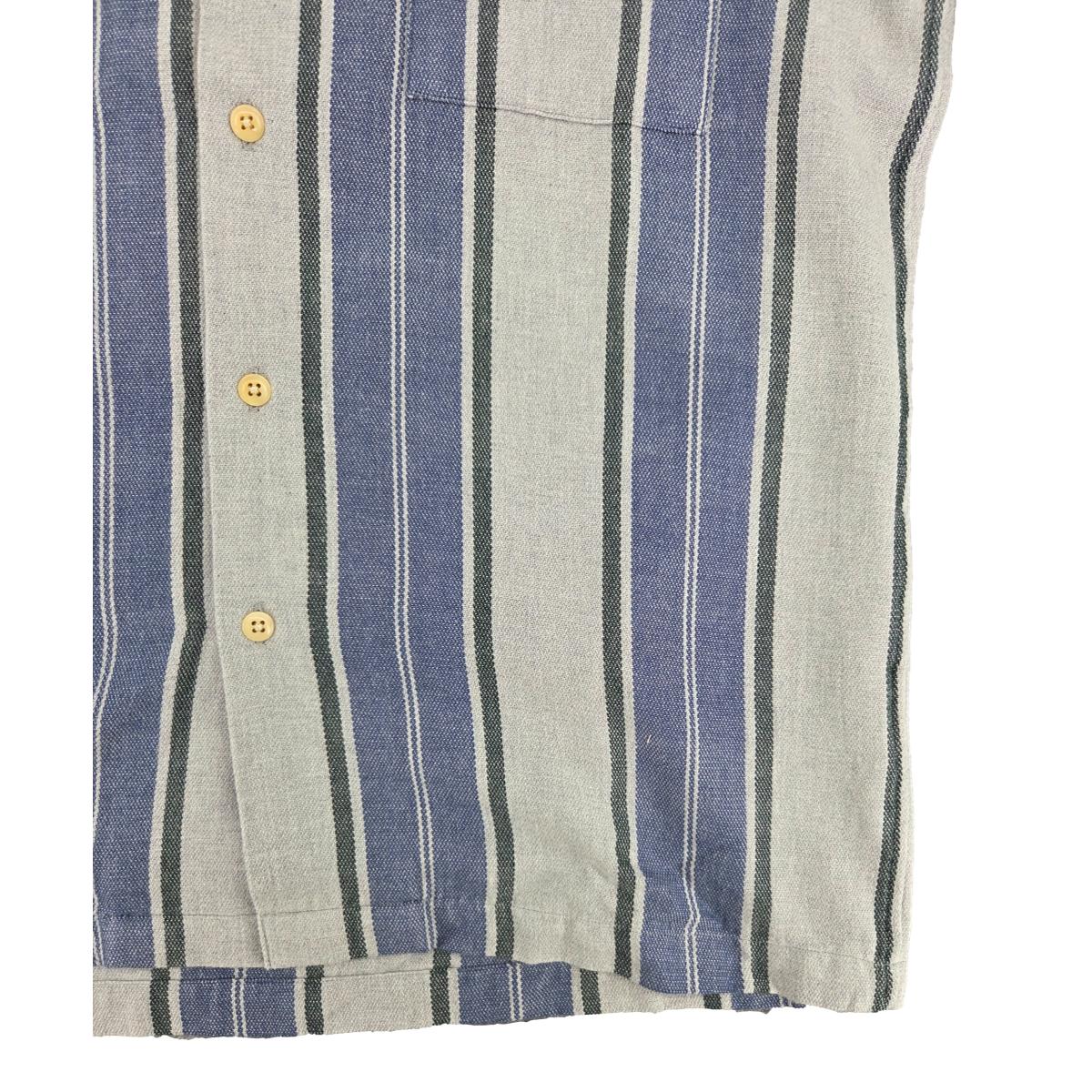 No153 Lax Camp Collar Blue Grey Stripe - Shirts