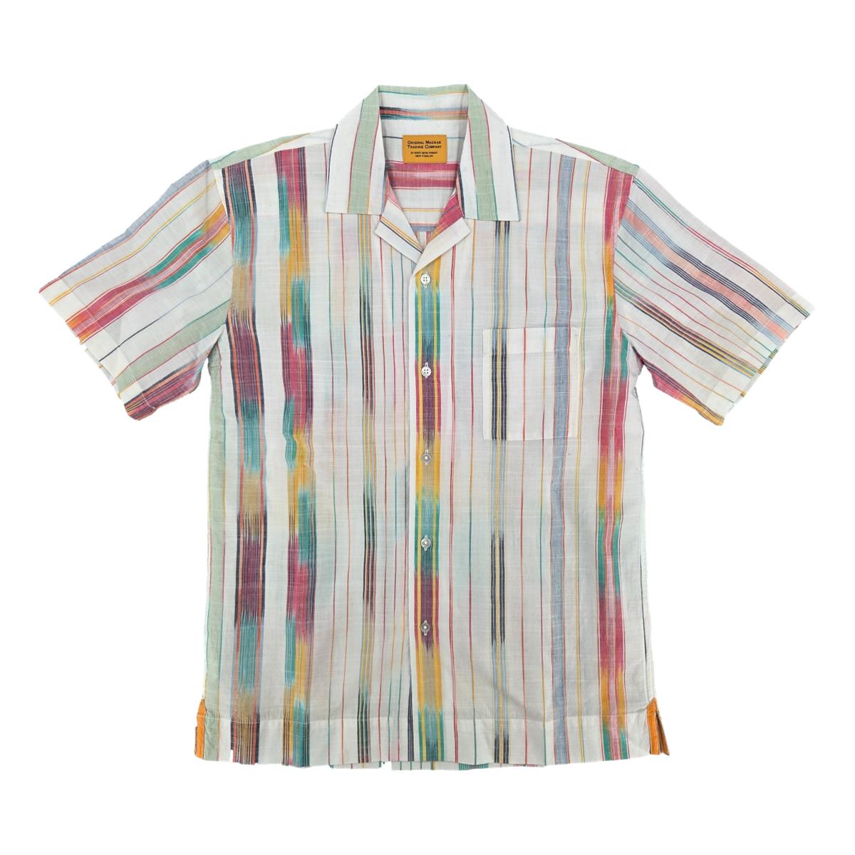 No30 Cuban Short Sleeve Shirt Multi Stripe - Shirts