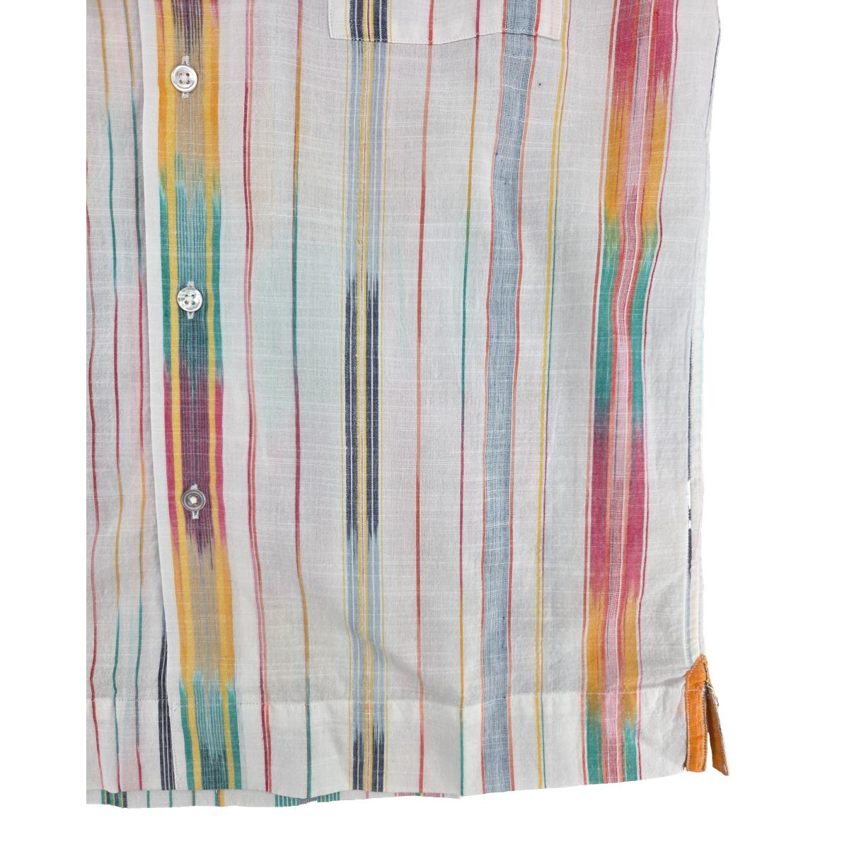 No30 Cuban Short Sleeve Shirt Multi Stripe - Shirts