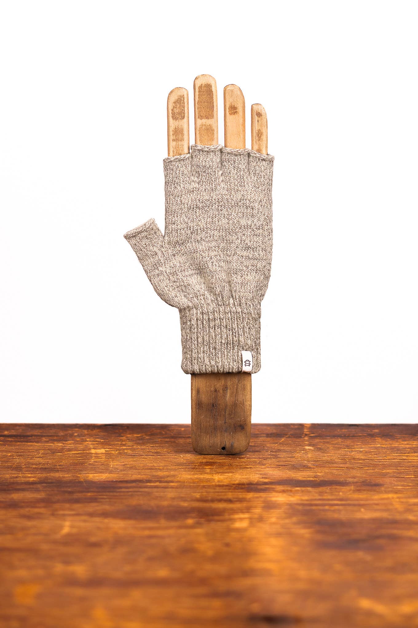 Upstate Stock - Oatmeal Melange Fingerless Ragg Wool