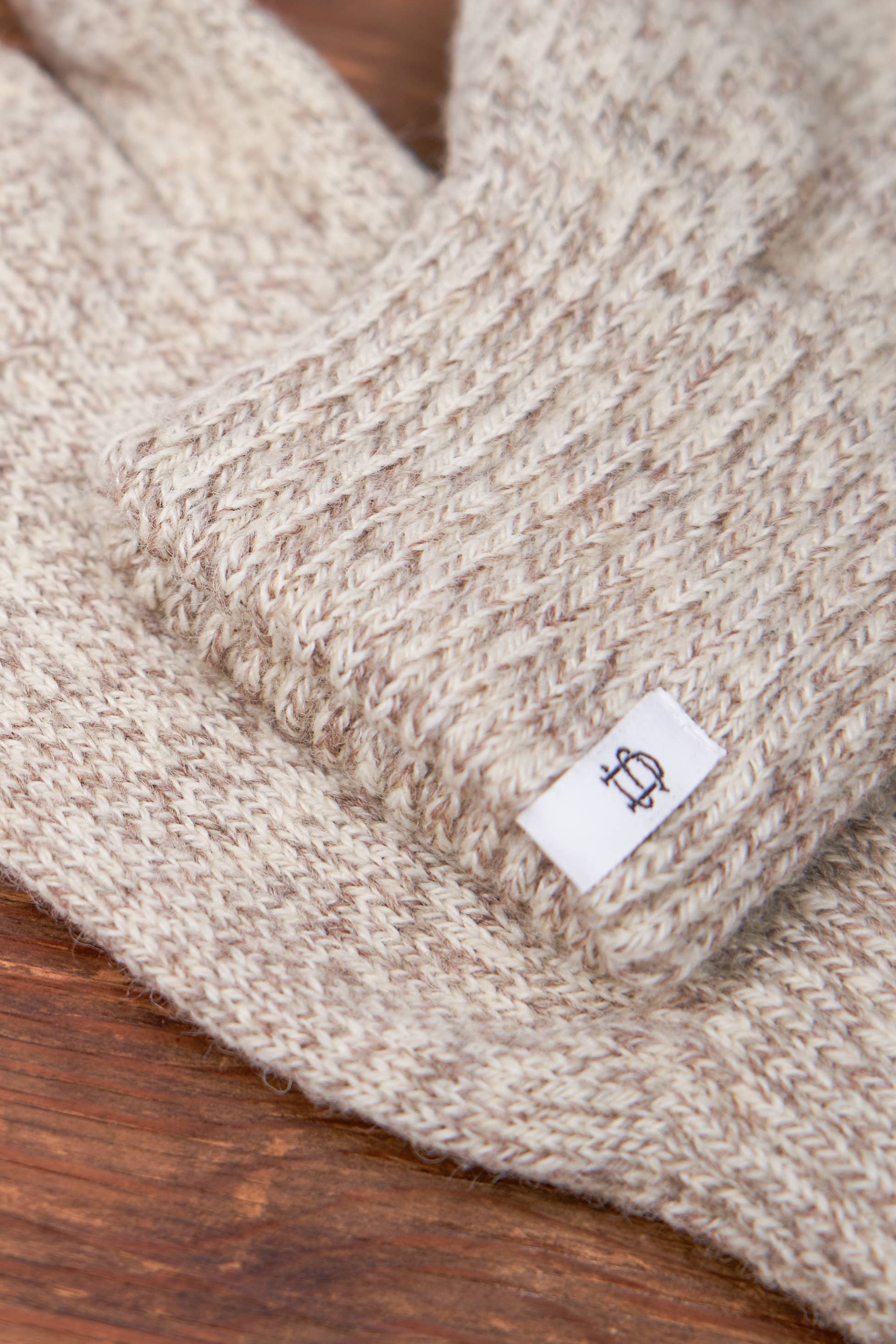 Upstate Stock - Oatmeal Melange Fingerless Ragg Wool