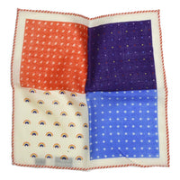 Orange Hem 4 Sided Wool Pocket Square - Pocket Square