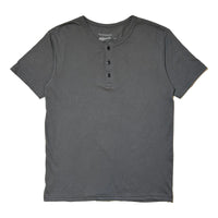 Organic Cotton Short Sleeve Henley Grey - Henley