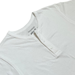 Organic Cotton Short Sleeve Henley White - Henley