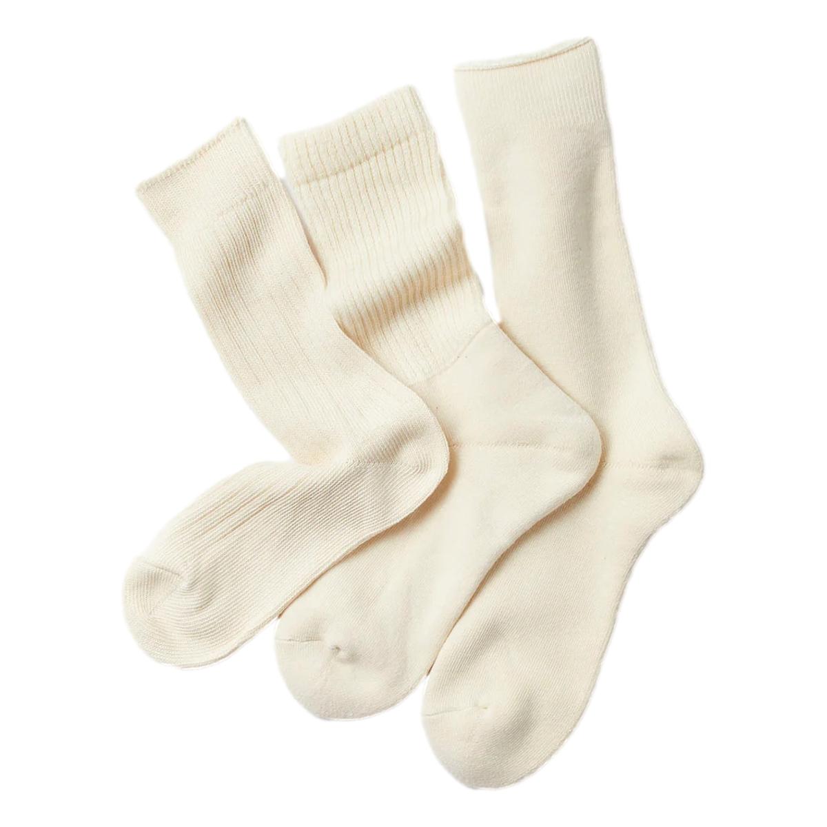 Organic Daily 3 Pack Socks Ecru - Socks